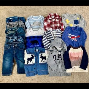 ❤️sold❤️15pc boys lot, 12-18M.  gap, boden, j&j